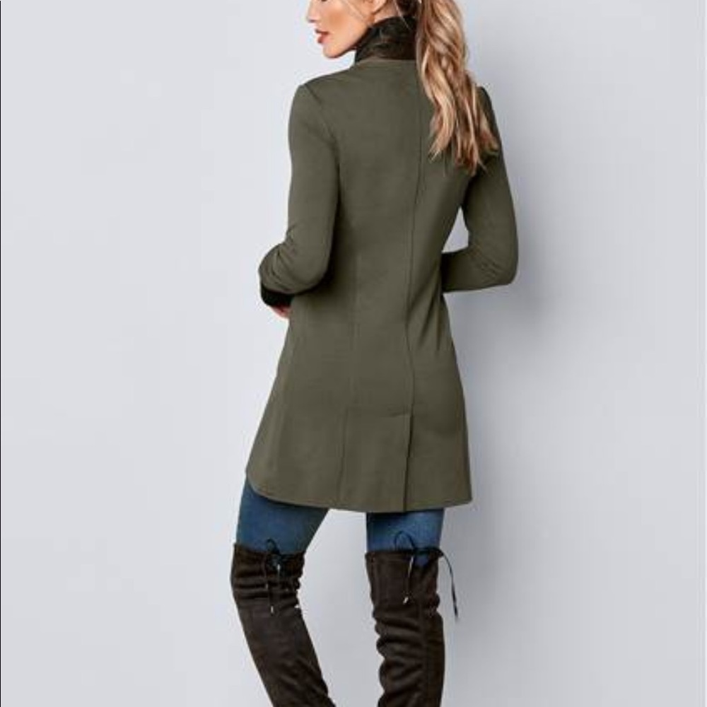 Asymmetrical Button Front Jacket - Picture 3 of 7